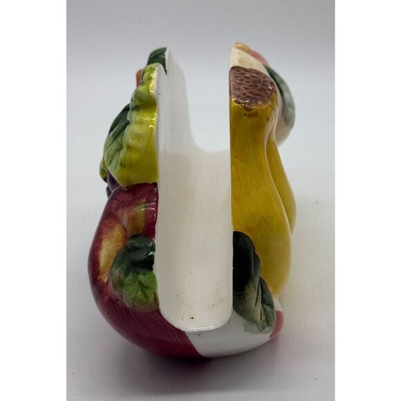 Vintage KMC Grape Hand Painted Fine Ceramicware Napkin Holder - Picture 3 of 8